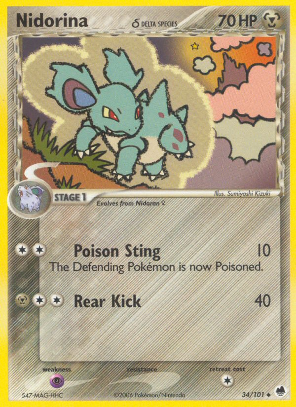 EX Dragon Frontiers Nidorina #34/101